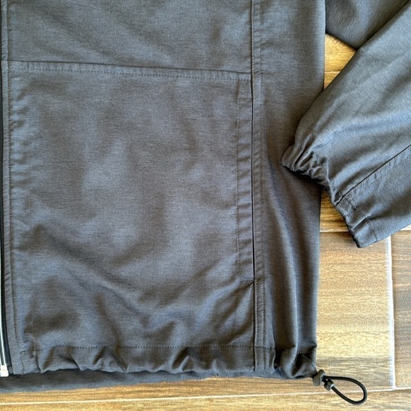 Greg Norman Men’s Windbreaker Full-Zip Jacket in Black Heather, XL - Picture 4 of 14